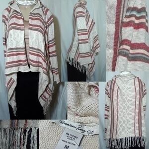 American Rag Cie Striped Fringed Cardigan